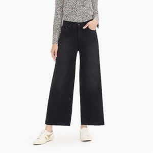 Point Sur Wide Leg Crop Black Denim